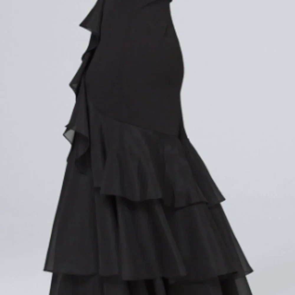 🆕  AIDAN MATTOX Ruffle-Detail Gown NWT Sz 10 ** SOLD OUT ** - Picture 2 of 3